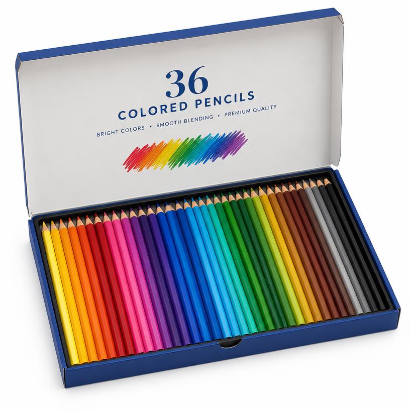 Lápis de Cor 36 Cores Premium