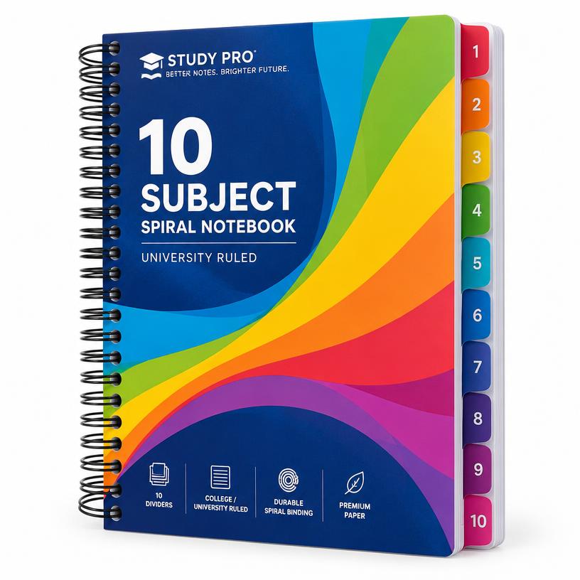 Caderno Universitário Espiral 10 Matérias 200 Folhas